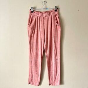 ROXY GIRL | Pink Knit Jogger Pants Sz L
